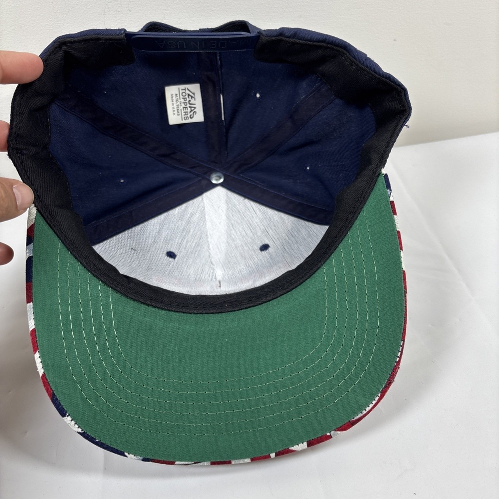 Vintage United We Stand American Flag Trucker Retro StrapBack Hat Cap Made USA - Picture 6 of 9